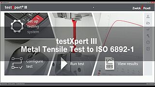 testXpert - ensaio de tração em metais conforme ISO 6892-1 e ASTM E8